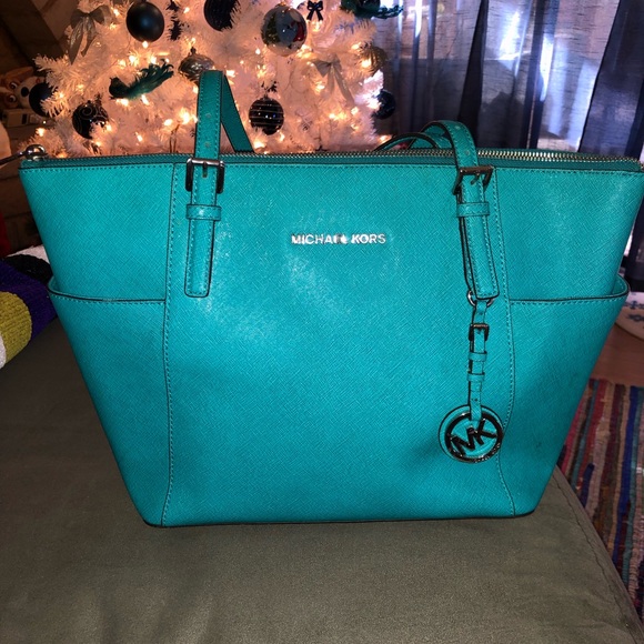 teal mk purse